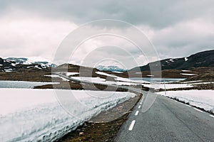 Famous Aurlandsvegen mountain road