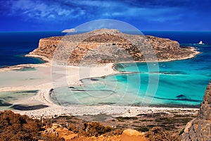 The famous Balos lagoon on Crete island