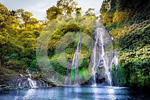 Banyumala twin waterfalls in Bali, Indonesia, Asia