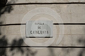 The famous Barcelona landmark - La Rambla Avenue
