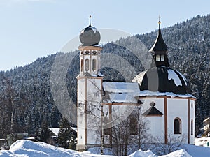 Famous baroque chapel in Austria Tirol.