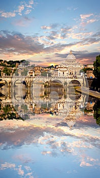 Famous Basilica di San Pietro in Vatican, Rome, Italy