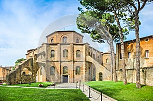 Famous Basilica di San Vitale in Ravenna, Italy