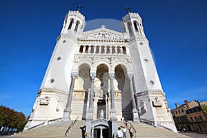 Famous Basilica of Notre-Dame de Fourviere