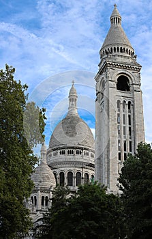 The famous basilica Sacre Coeur , Paris, France.