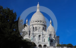 The famous basilica Sacre Coeur , Paris, France.