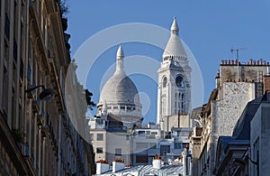 The famous basilica Sacre Coeur , Paris, France