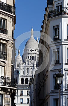 The famous basilica Sacre Coeur , Paris, France.