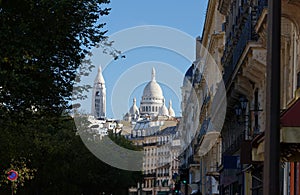 The famous basilica Sacre Coeur , Paris, France.