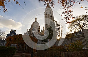 The famous basilica Sacre Coeur , Paris, France