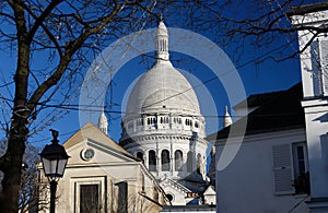 The famous basilica Sacre Coeur , Paris, France.