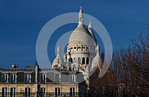 The famous basilica Sacre Coeur , Paris, France.