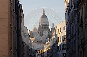 The famous basilica Sacre Coeur , Paris, France.