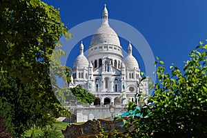 The famous basilica Sacre Coeur , Paris, France.