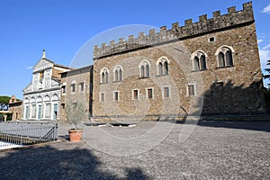 The famous Basilica of San Miniato in Florence. It is one of the best examples of the Florentine Romanesque style photo