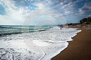 Famous beach named ` Kourouta ` in Ilia, Peloponnese, Greece