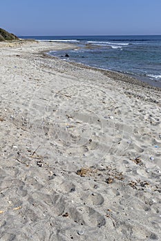 Famous Beach at Possidi Cape, Kassandra Peninsula, Chalkidiki, Central Macedonia, Greece