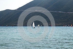 Famous Beach and Wind Surfing In the Greek Island Lefkada