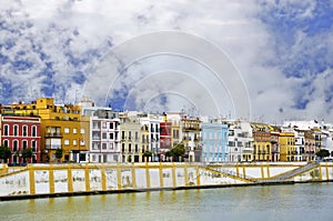 Famous Betis street in Triana district of Seville photo