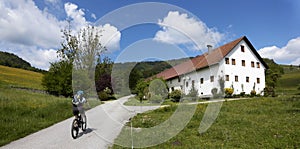 Biking to Glasnerhutte am Glasenberg in Maria Neustift, Oberosterreich, Austria photo