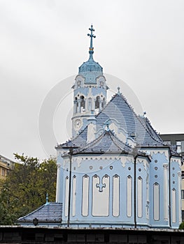 The famous Blue Church or Sacred Elizabeth's church or Modry Kostolik or Kék templom was built in 1913