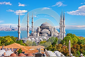 Famous Blue Mosque or Sultan Ahmet Mosque in Istanbul, Turkey