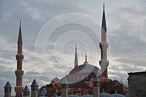 Famous Blue Mosque Sultanahmet in Istanbul, Turkey