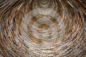 Famous Book Tunnel at the Municipal Library of Prague