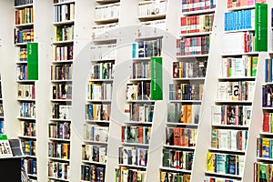 Famous Books For Sale On Library Shelf