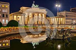 The famous Brandenburg Gate in Berlin
