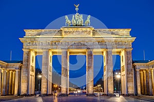 The famous Brandenburg Gate in Berlin