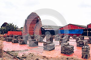 Famous Brick Making Village in Vinh Long Vietnam