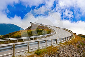 Famous bridge on the Atlantic road in Norway