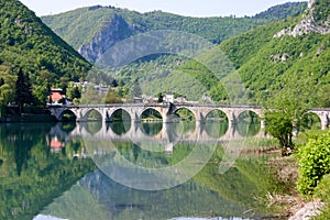 Famous bridge on drina river