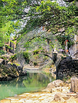 Famous bridge unknown oldtown of Huangyao in Zhaoping County, Guangxi, China