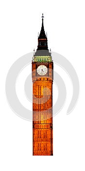 Famous British clock tower Big Ben