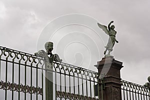 Famous bronze angels in Puebla