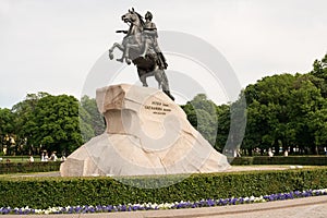 Famous Bronze Horseman of St. Petersburg