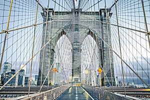 On the famous Brooklyn Bridge