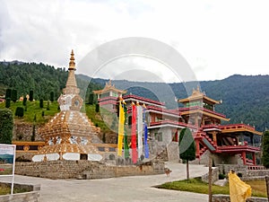 The Famous buddhist monastery in dirang in arunachal pradesh