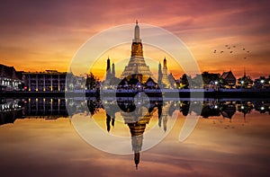 The famous Buddhist Temple Wat Arun in Bangkok