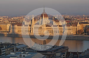 Famous building of Hungarian parliament