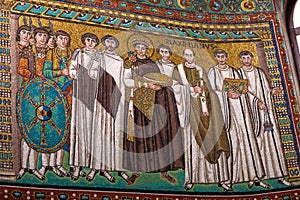 Famous Byzantine mosaic from San Vitale in Ravenna.