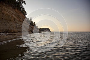 famous calvert cliffs at sunset on the coast of chesapeake bay