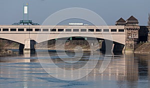 famous canal crossing minden germany photo