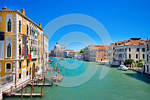 Famous Canal Grande in Venice, Italy.