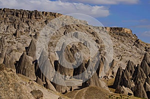 Famous Cappadocian landmark - unique volcanic stone pillars