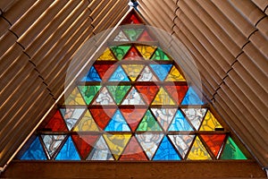 Famous Cardboard Cathedral in Christchurch, New Zealand