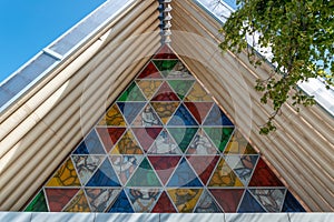 Famous Cardboard Cathedral in Christchurch, New Zealand