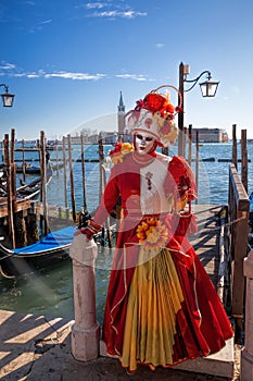 Famous carnival in Venice, Italy